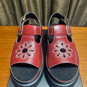 Chic Burgundy Women's Platform Sandals